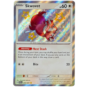 POKÉMON TCG - Skwovet Shiny Rare - 205/091