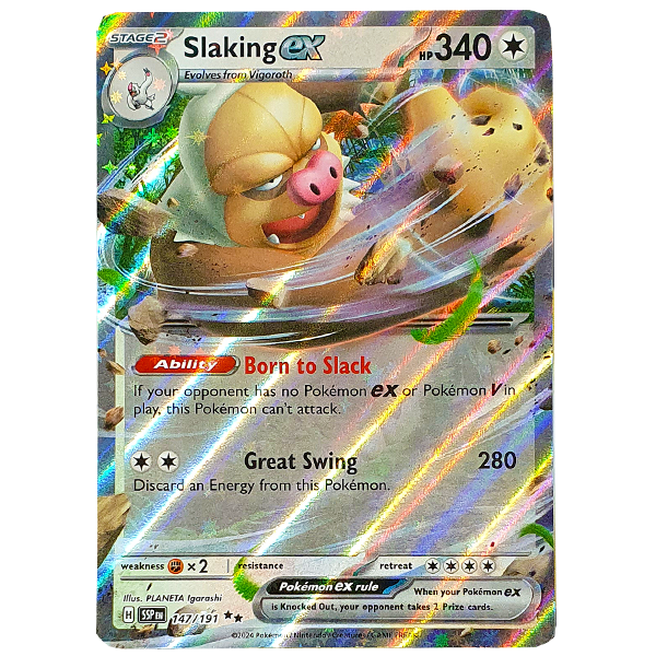 POKMON TCG - Slaking EX Ultra Rare - 147/191 Hero Stash POKMON TCG - Slaking EX Ultra Rare - 147/191 Hero Stash