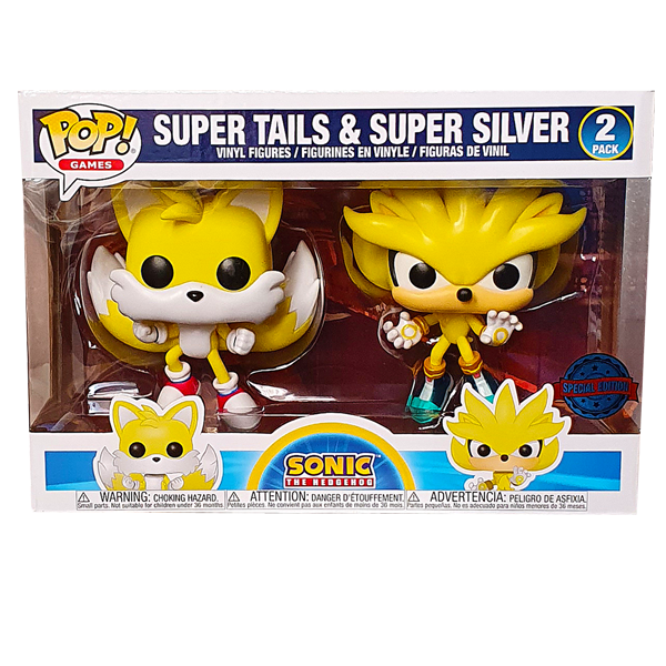 Sonic the Hedgehog - Super Tails & Super Silver SDCC 2020 Exclusive Pop! Vinyl Figure 2-Pack