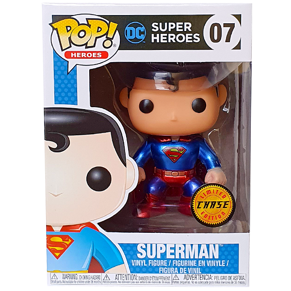 DC - Superman Metallic Chase & Original Pop! Vinyl Figure Bundle