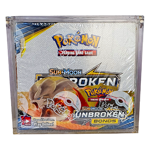 POKMON TCG - Sun & Moon Unbroken Bonds - Sealed Booster Box in Acryli Hero Stash POKMON TCG - Sun & Moon Unbroken Bonds - Sealed Booster Box in Acryli Hero Stash