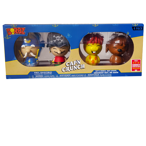 Cap'n Crunch - Cap'n Crunch, Jean Lafoote, Crunchberry Beast, & Seadog SDCC 2018 Exclusive Dorbz 4-Pack