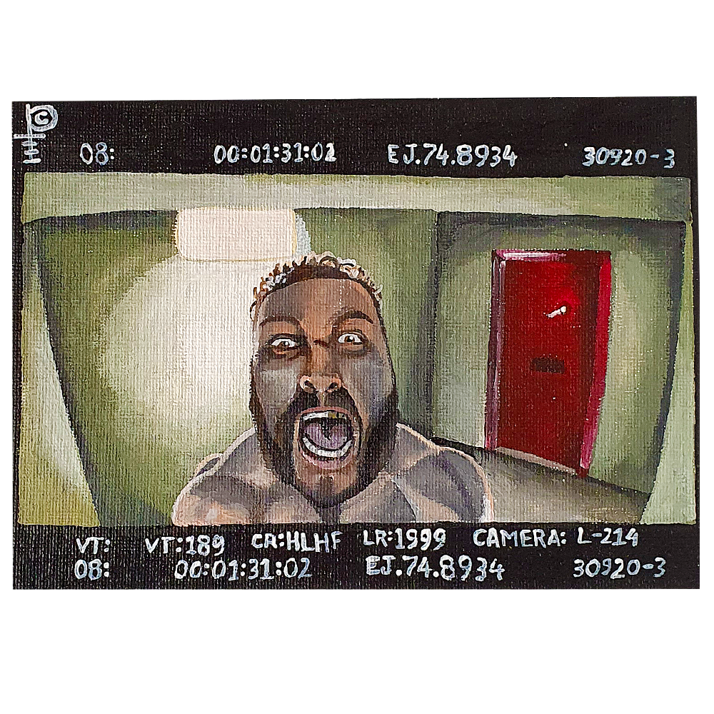 Artwork - Acyrlic Painting 7"x5" - 'Captain Boomarangs Cell'