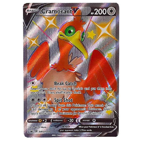 POKMON TCG - Cramorant V Shiny Promo - SWSH086 Hero Stash POKMON TCG - Cramorant V Shiny Promo - SWSH086 Hero Stash