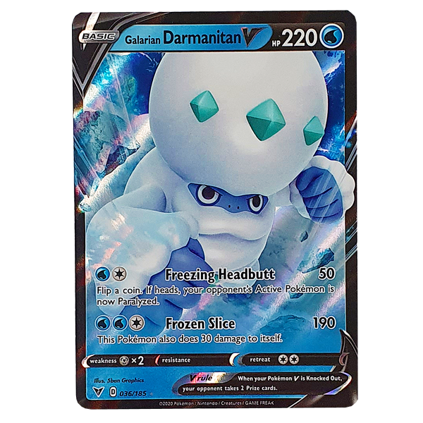 POKMON TCG - Galarian Darmanitan V Ultra Rare - 036/185 Hero Stash POKMON TCG - Galarian Darmanitan V Ultra Rare - 036/185 Hero Stash