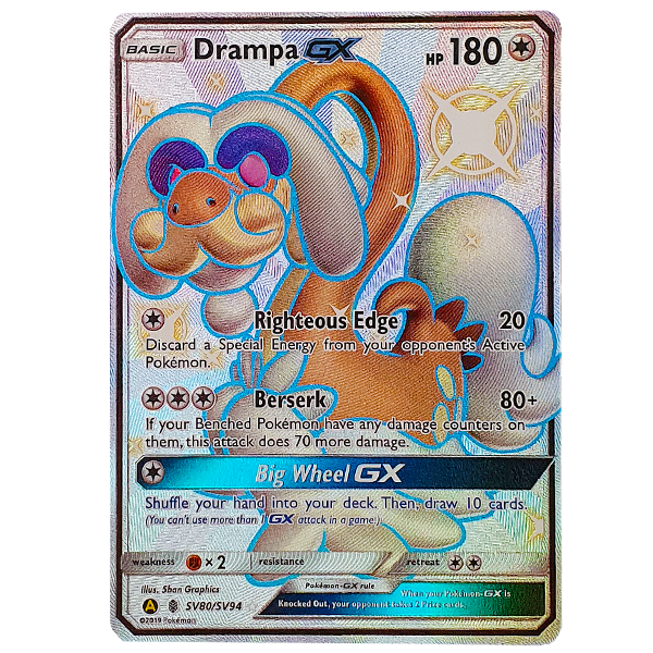 POKMON TCG - Drampa GX Shiny Ultra Rare - SV80/SV94 Hero Stash POKMON TCG - Drampa GX Shiny Ultra Rare - SV80/SV94 Hero Stash