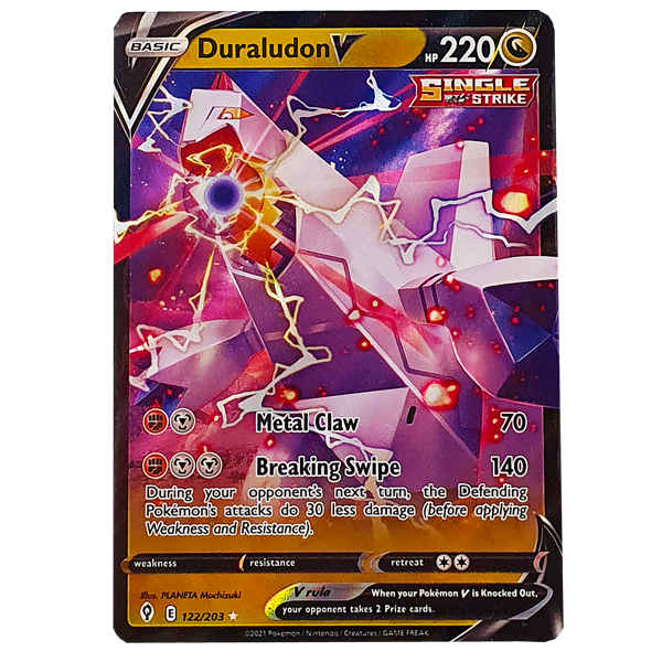POKMON TCG - Duraludon V Ultra Rare - 122/203 Hero Stash POKMON TCG - Duraludon V Ultra Rare - 122/203 Hero Stash