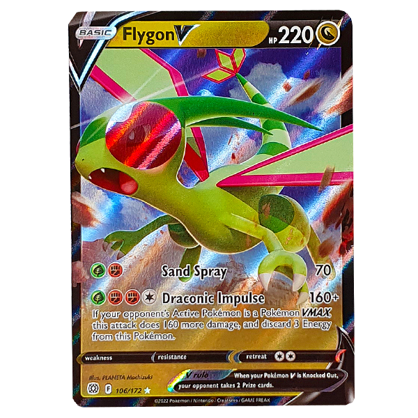 POKMON TCG - Flygon V Ultra Rare - 106/172 Hero Stash POKMON TCG - Flygon V Ultra Rare - 106/172 Hero Stash