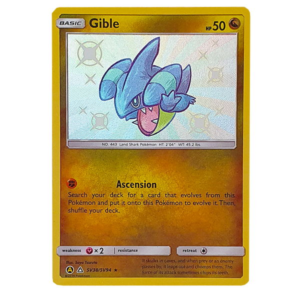 POKMON TCG - Gible Shiny Rare - SV38/SV94 Hero Stash POKMON TCG - Gible Shiny Rare - SV38/SV94 Hero Stash
