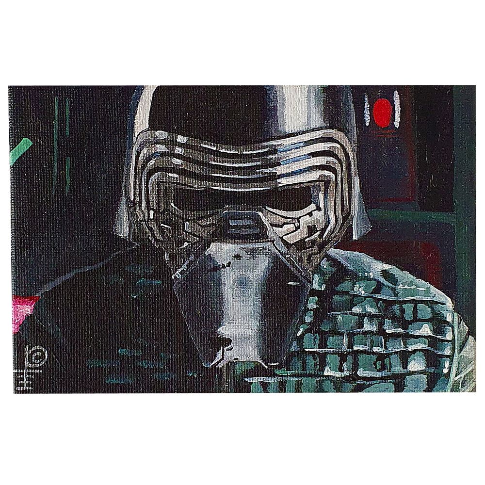 Artwork - Acyrlic Painting 6"x4" - 'Kylo Close Up'