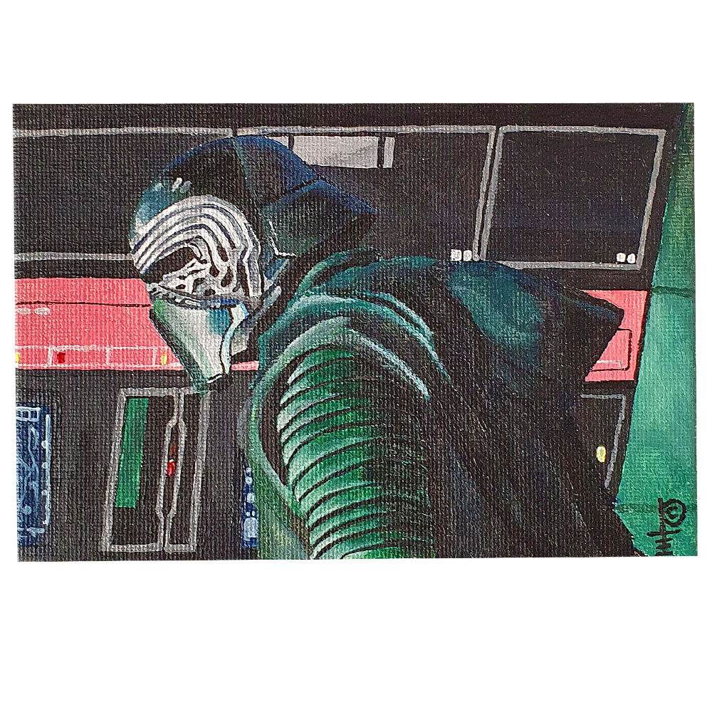 Artwork - Acyrlic Painting 6"x4" - 'Kylo Death Star'