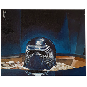 Artwork - Acyrlic Painting 10"x8" - 'Kylo Ren Helmet'