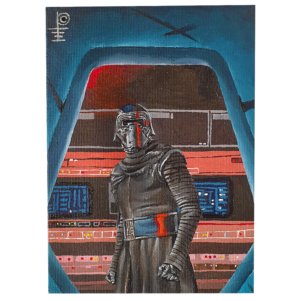 Artwork - Acyrlic Painting 5"x7" - 'Kylo Ren Window'