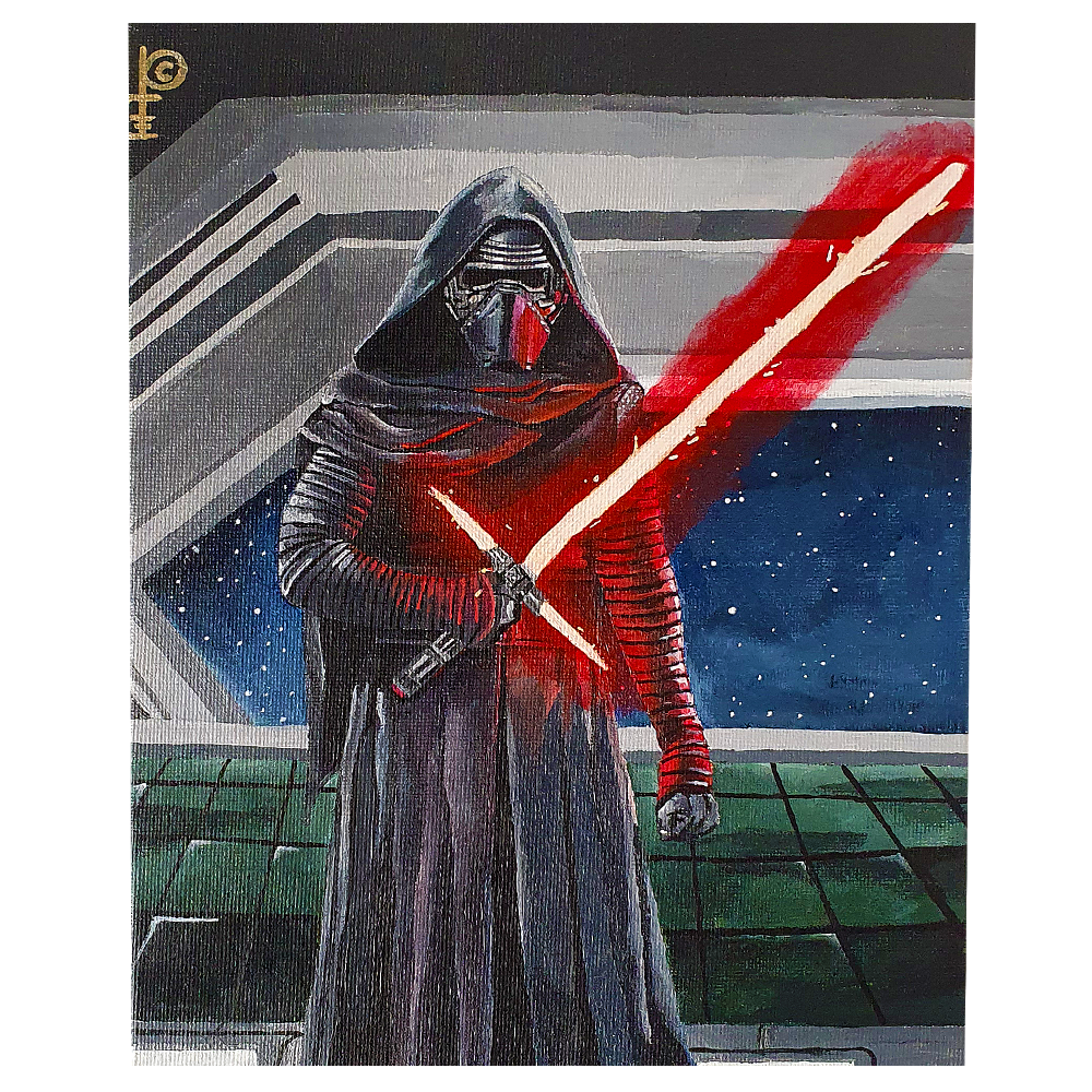 Artwork - Acyrlic Painting 8"x10" - 'Kylo Saber'