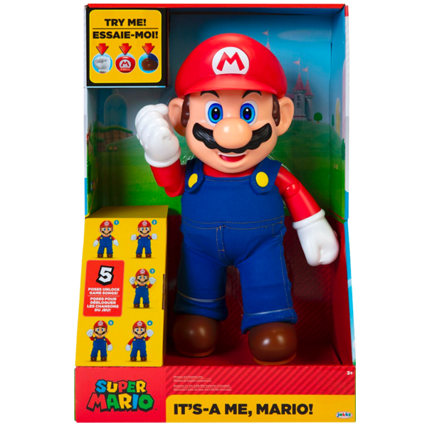 Super Mario - It’s-A-Me! Mario 12” Action Figure with Sound