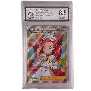 POKÉMON TCG - Pokemon Center Lady Full Art Ultra Rare - 185/185 - CGA Graded 8.5