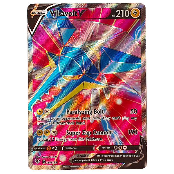 POKMON TCG - Vikavolt V Full Art Ultra Rare - 180/189 Hero Stash POKMON TCG - Vikavolt V Full Art Ultra Rare - 180/189 Hero Stash