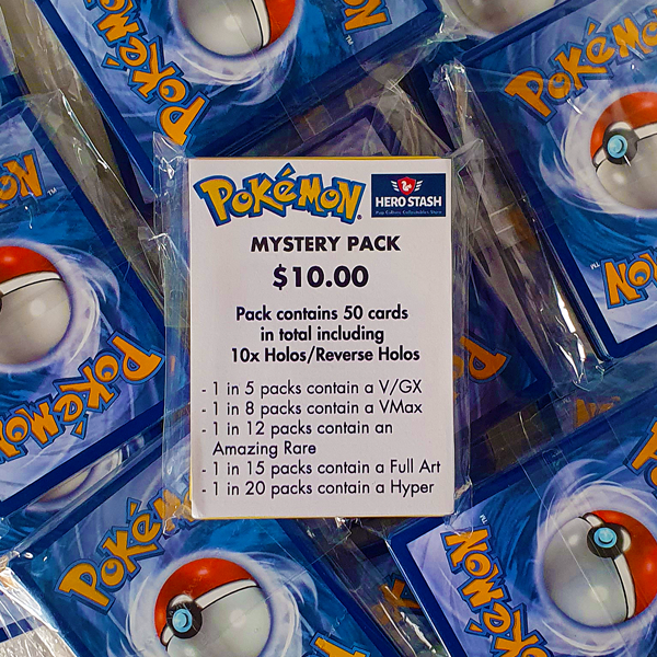 POKMON TCG - Mystery Pack - 50 Cards Hero Stash POKMON TCG - Mystery Pack - 50 Cards Hero Stash