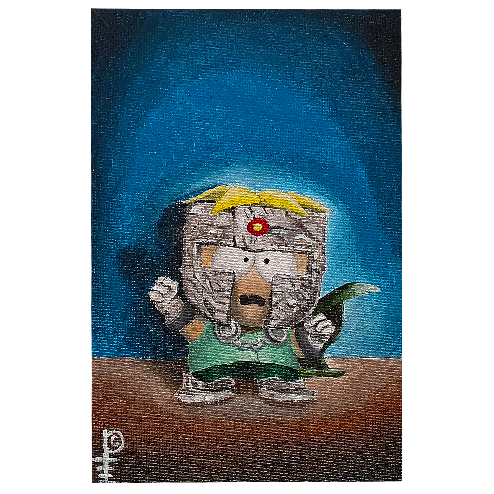 Artwork - Acyrlic Painting 4"x6" - 'Professor Chaos'