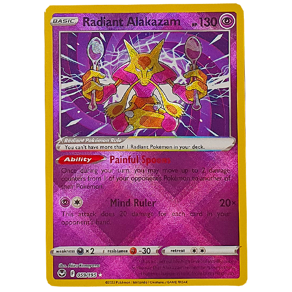 POKÉMON TCG - Radiant Alakazam Radiant Rare - 059/195
