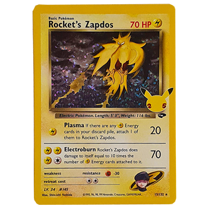POKÉMON TCG - Rocket's Zapdos Holo Rare (Classic Collection) - 15/132