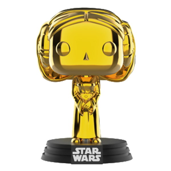 Star Wars Princess Leia Gold Chrome SWC 2019 Exclusive Pop