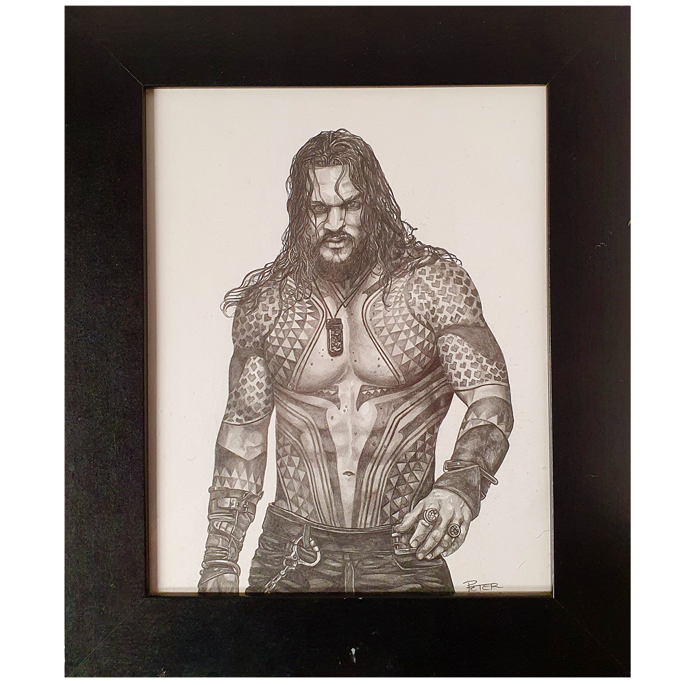 Artwork - Fine Art Pencil Sketch A4 with Frame - 'The Atlantian'