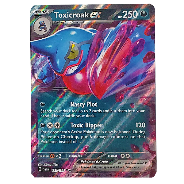 POKMON TCG - Toxicroak EX Ultra Rare - 131/198 Hero Stash POKMON TCG - Toxicroak EX Ultra Rare - 131/198 Hero Stash
