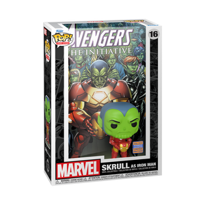 Marvel - Avengers The initiative Skrull as Iron Man WonderCon 2023 Exclusive Pop! Comic Covers with Case