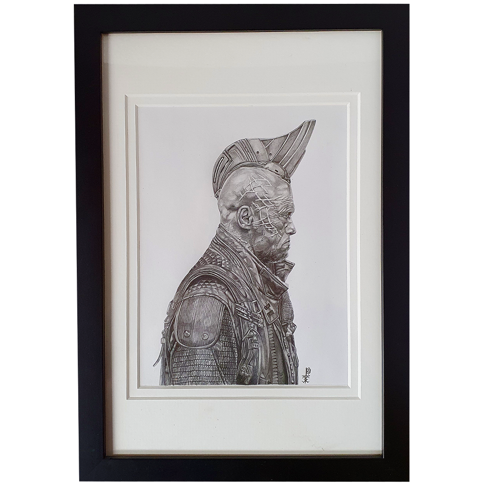 Artwork - Fine Art Pencil Sketch A4 with Frame - 'Yondu'