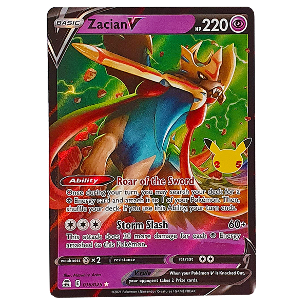 POKMON TCG - Zacian V Ultra Rare - 016/025 Hero Stash POKMON TCG - Zacian V Ultra Rare - 016/025 Hero Stash