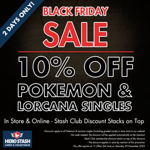 Black Friday Sale - 10% Off Pokémon & Lorcana Singles