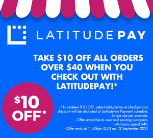 $10 Off Orders Over $40 with LatitudePay