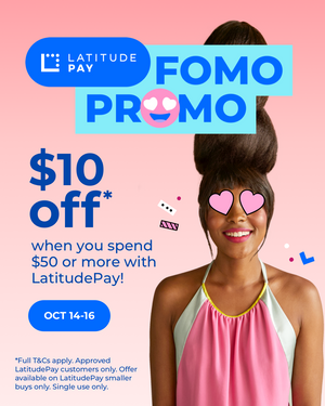 $10 Off with LatituePay - October 14-16 2021