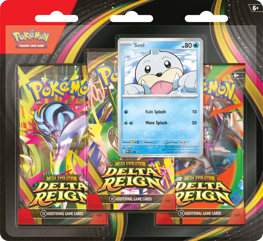 PRE-ORDER Pokemon - Mega Evolution Delta Reign - 3-Pack Blister - PRE ORDER - LIMIT 1 PER PERSON - SC MEMBERS ONLY