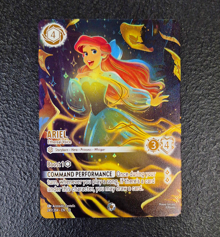 Disney Lorcana TCG - Ariel Ethereal Voice - 241/204 - Iconic - PRINT ERROR READ DESCRIPTION