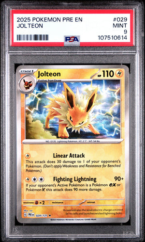POKÉMON TCG - Jolteon Reverse Holo Poke Ball Rare - 147/131 - PSA Graded 9 - Label Error