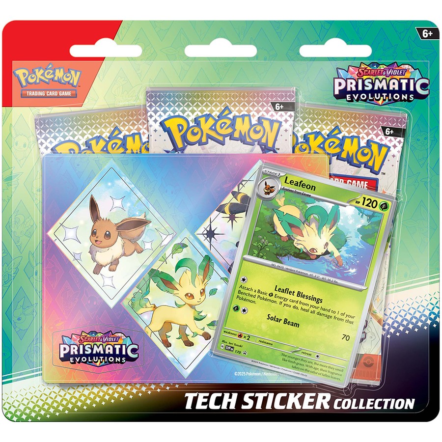 PRE-ORDER Pokemon TCG - Scarlet & Violet Prismatic Evolutions - Tech Sticker Collection Assorted PRE ORDER - LIMIT 1 PER PERSON