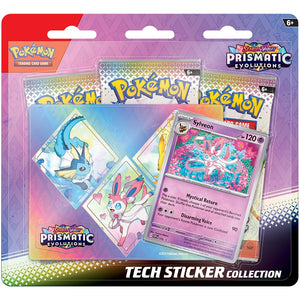 PRE-ORDER Pokemon TCG - Scarlet & Violet Prismatic Evolutions - Tech Sticker Collection Assorted PRE ORDER - LIMIT 1 PER PERSON