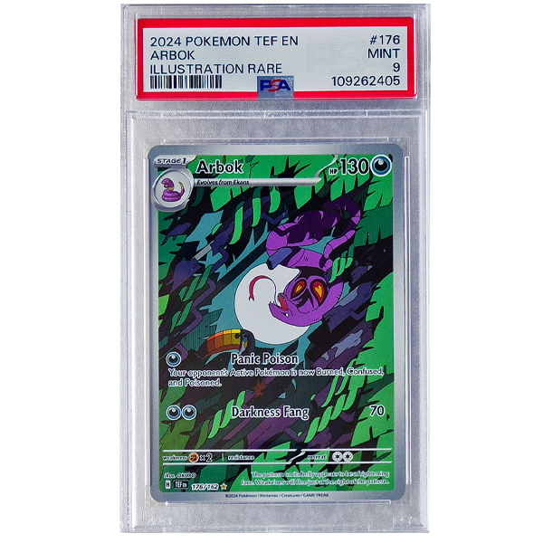 POKÉMON TCG - Arbok Illustration Rare - 176/162 - PSA Graded 9
