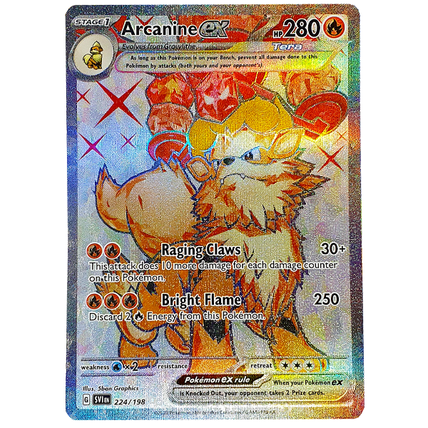 POKÉMON TCG - Arcanine EX Full Art Secret Rare - 224/198