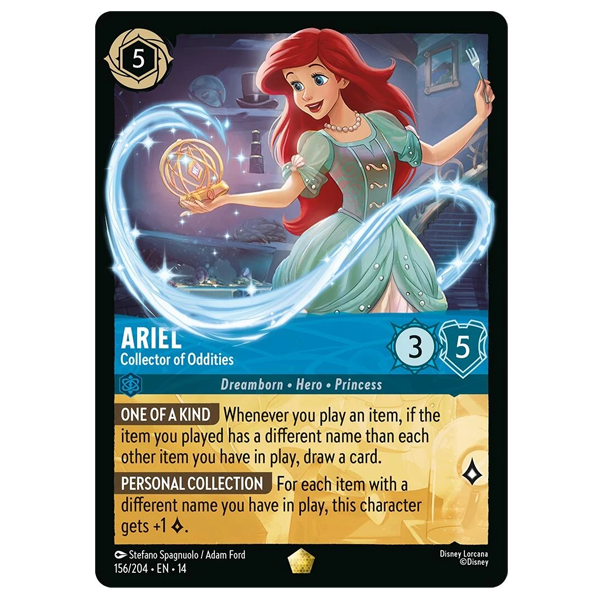 Disney Lorcana TCG - Ariel Collector of Oddities - 156/204