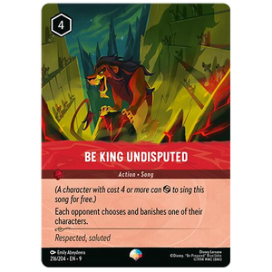 Disney Lorcana TCG - Be King Undisputed - 216/204 - Epic