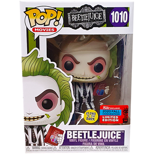 Beetlejuice - Beetlejuice with Handbook Glow NYCC 2020 Exclusive Pop! Vinyl Figure