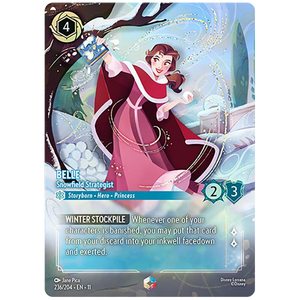 Disney Lorcana TCG - Belle Snowfield Strategist - 236/204 - Enchanted Hero Stash Disney Lorcana TCG - Belle Snowfield Strategist - 236/204 - Enchanted Hero Stash