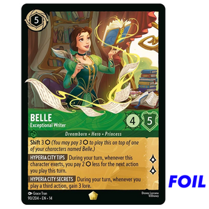 Disney Lorcana TCG - Belle Exceptional Writer - 90/204 - Cold Foil