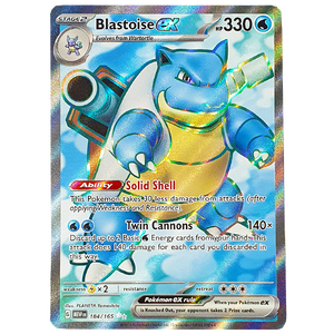 POKÉMON TCG - Blastoise EX Full Art Secret Rare - 184/165