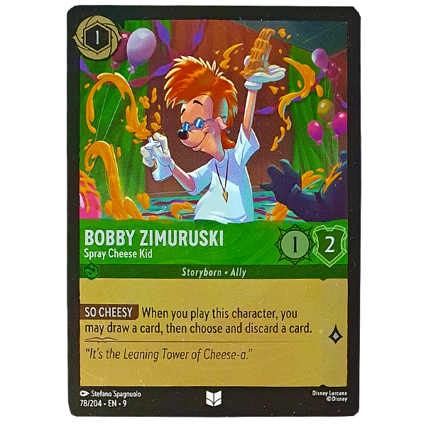 Disney Lorcana TCG - Bobby Zimuruski Spray Cheese Kid - 78/204 - Cold Foil