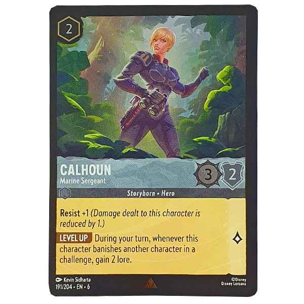 Disney Lorcana TCG - Calhoun Marine Sergeant - 191/204 - Rare - Cold Foil