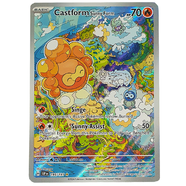 POKÉMON TCG - Castform Sunny Form Illustration Rare - 195/191